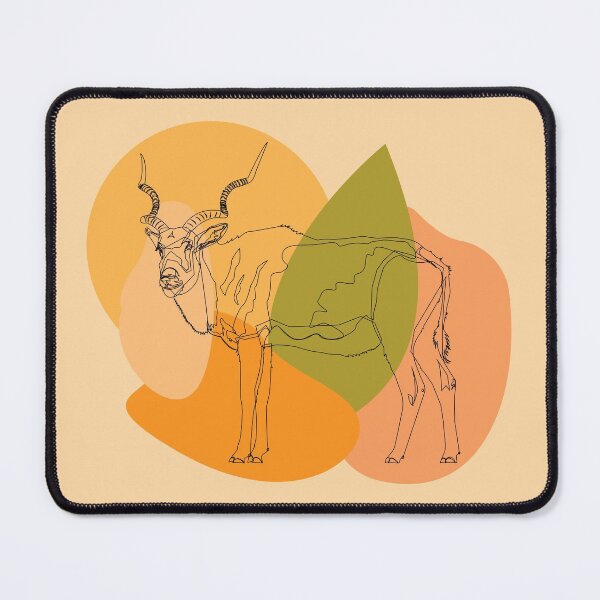 Item preview, Addax abstract line art colored background wildlife, wild animals art, Bovidae family, sahara desert, antelope deer designed and sold by SGS-.