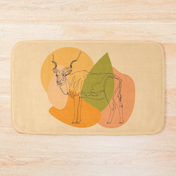 Item preview, Addax abstract line art colored background wildlife, wild animals art, Bovidae family, sahara desert, antelope deer designed and sold by SGS-.