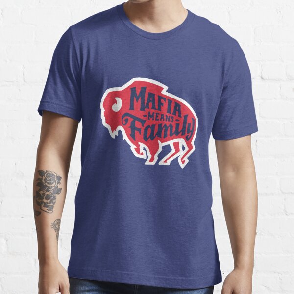 IronAndMusk Apparel Co. Buffalo Mafia Married Into This Bills Mafia Unisex Cotton Crew Tee Solid Red / 3XL