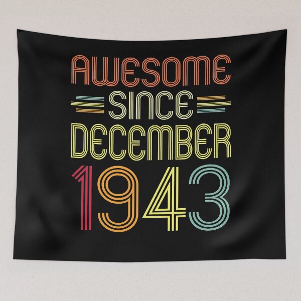 Item preview, 78th Birthday Gifts Awesome Since December 1943 78 Years Old designed and sold by TheOHC.