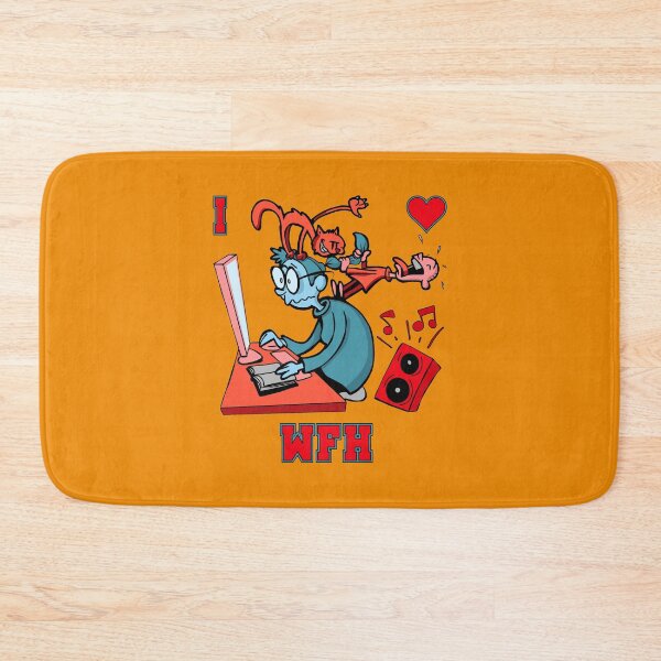 Item preview, I heart (love) working from home (WFH) sarcastic funny designed and sold by SolidEarthArt.