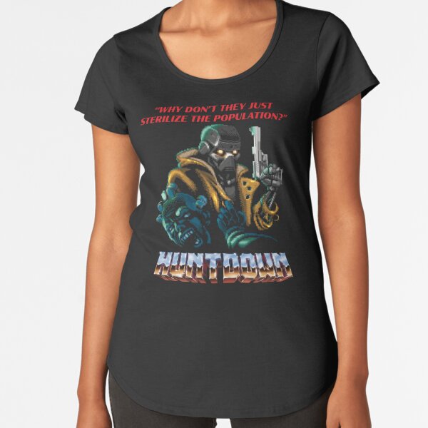 Huntdown – Mow Man in Action Premium Scoop T-Shirt