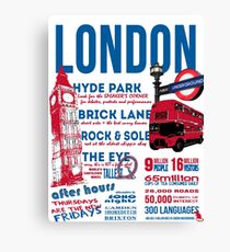 London Infographic Canvas Print