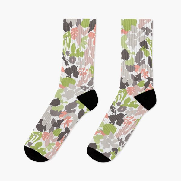 Item preview, Foliage Salmon Blush Pink Rose Taupe Green White designed and sold by Delinda Graphic Studio.