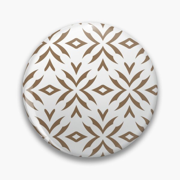 Item preview, Brown and White Abstract Flower Pattern Pairs DE 2022 Trending Color Brown Bear DE6140 designed and sold by ColorOfTheYears.