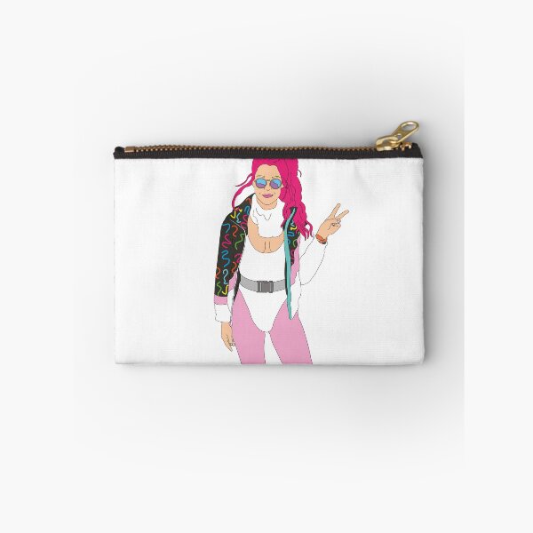 Item preview,  bright pink hair ski girl vintage skiing 80's designed and sold by Captain-Jackson.