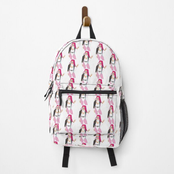 Item preview, bright pink hair ski girl vintage skiing 80's designed and sold by Captain-Jackson.