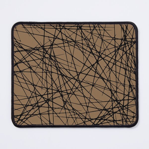Item preview, Black and Brown Modern Criss Cross Line Pattern Pairs DE 2022 Trending Color Brown Bear DE6140 designed and sold by ColorOfTheYears.