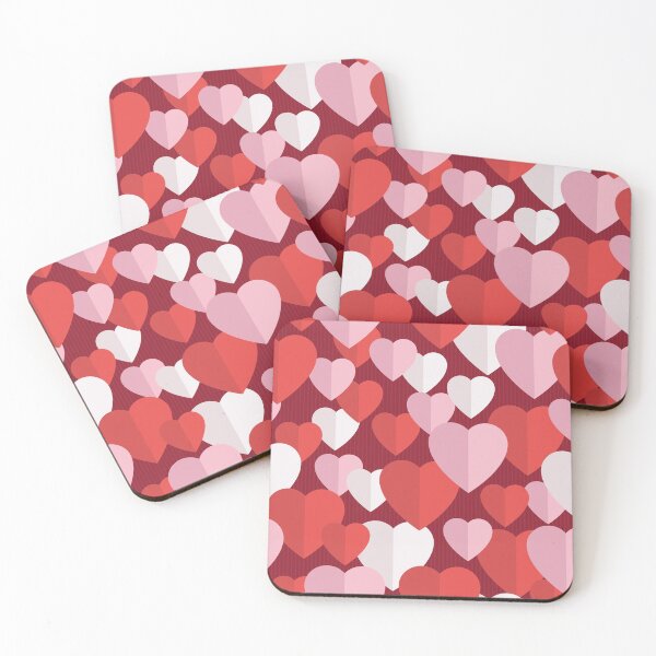 Artikelvorschau, Rote und rosafarbene Papierherzen zum Valentinstag entworfen und verkauft von Blue-Banana.