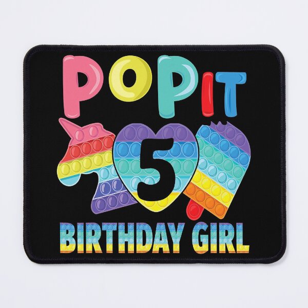 Item preview, Birthday girl pop it 5 unicorn girls boys pop it five 5th designed and sold by TheOHC.