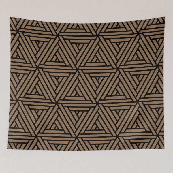 Item preview, Black and Brown Geometric Shape Mosaic Pattern 2 Pairs DE 2022 Trending Color Brown Bear DE6140 designed and sold by ColorOfTheYears.