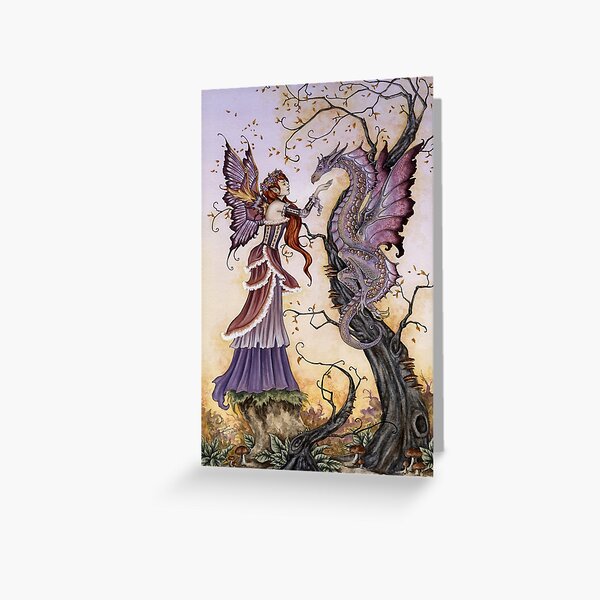 Amy Brown Blue Lady Fairy Faery Greeting Gift Card NEW 