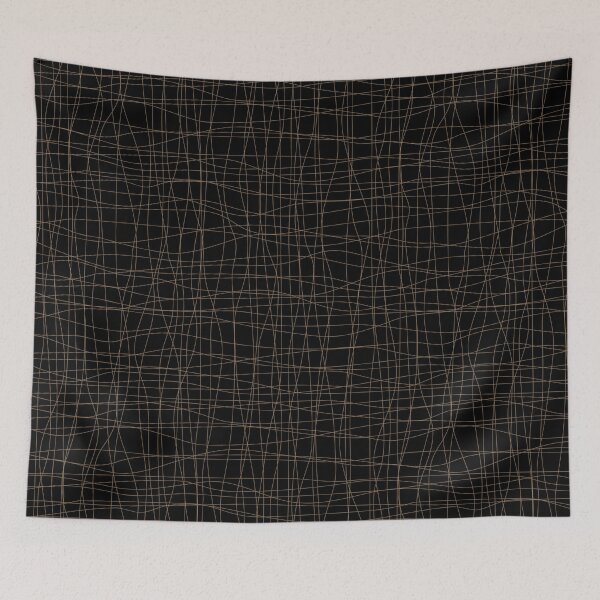 Item preview, Black and Brown Abstract Mosaic Grid Pattern Pairs DE 2022 Trending Color Brown Bear DE6140 designed and sold by ColorOfTheYears.
