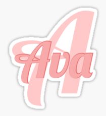 Ava with initial A Sticker
