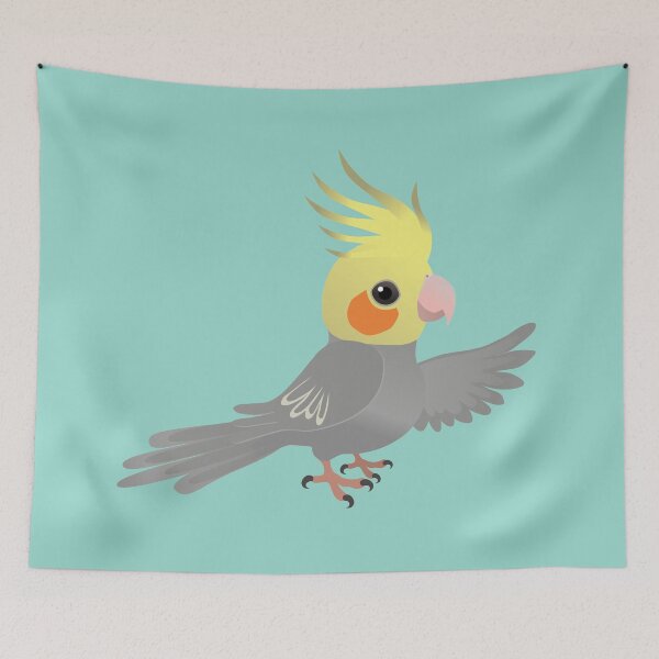 Item preview,  Cute cockatiel  cartoon digital drawing designed and sold by Bwiselizzy.