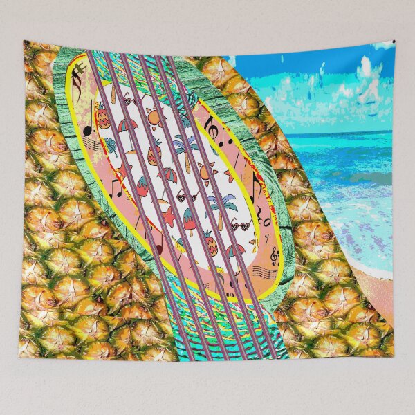 Item preview, FUNNY SUNNY ANANAS GUITAR - VACATION TRIPS BEACHES - TROPICAL PARADISE. designed and sold by Ralek.