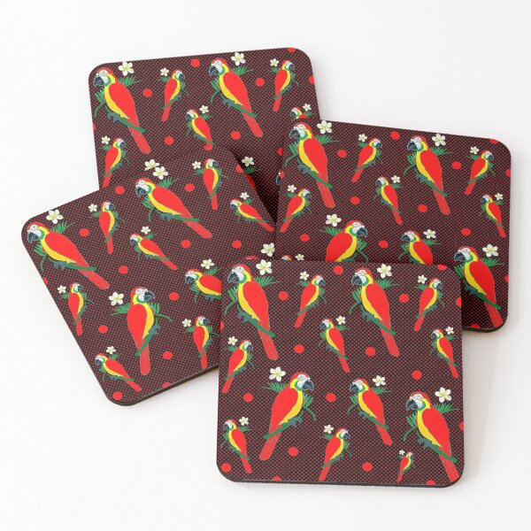 Item preview, DOTTY RED PARROTS designed and sold by KINGTOUCAN.