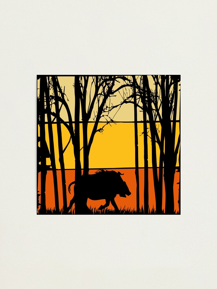 Toile De Fond Murale Forêt Automne Avec Sanglier - 180x109 Cm, Thème Nature Sauvage, Pour événements Et Photos