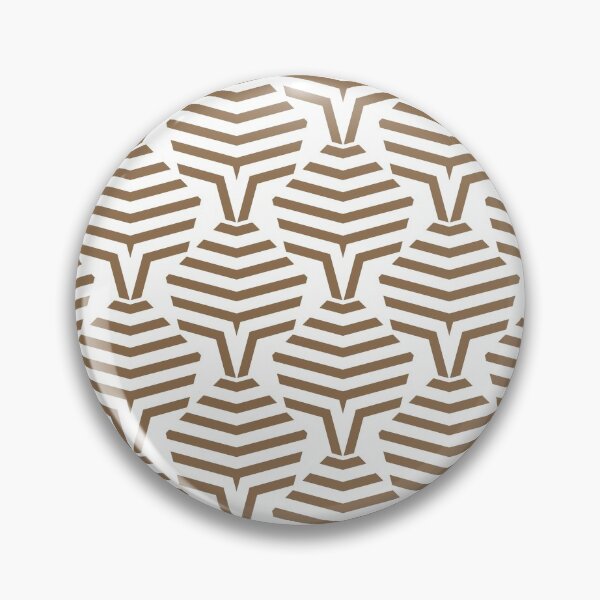 Item preview, Brown and White Geometric Stripe Pattern Pairs DE 2022 Trending Color Brown Bear DE6140 designed and sold by ColorOfTheYears.