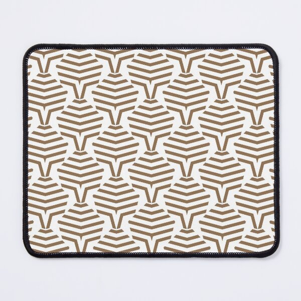 Item preview, Brown and White Geometric Stripe Pattern Pairs DE 2022 Trending Color Brown Bear DE6140 designed and sold by ColorOfTheYears.