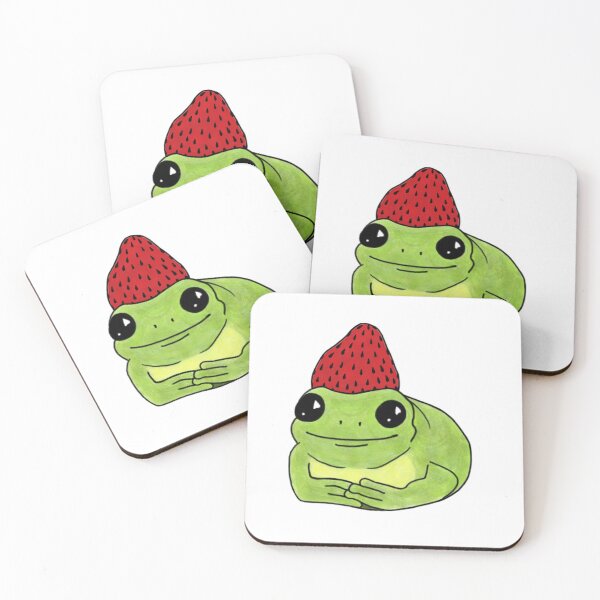 Item preview, Polite frog with strawberry on head designed and sold by ekiso.