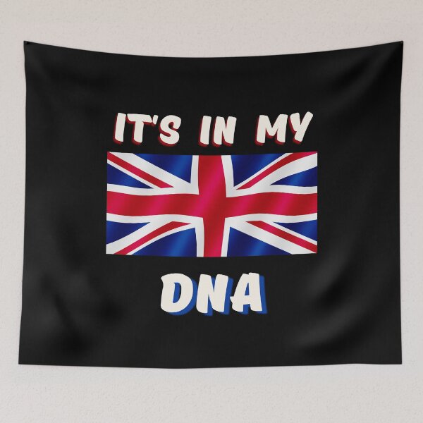Item preview, It's in my DNA, Union Jack, Patriotic British Flag , British born, British sports fan, Red White and Blue designed and sold by allycat57.