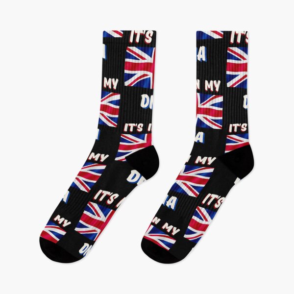 Item preview, It's in my DNA, Union Jack, Patriotic British Flag , British born, British sports fan, Red White and Blue designed and sold by allycat57.