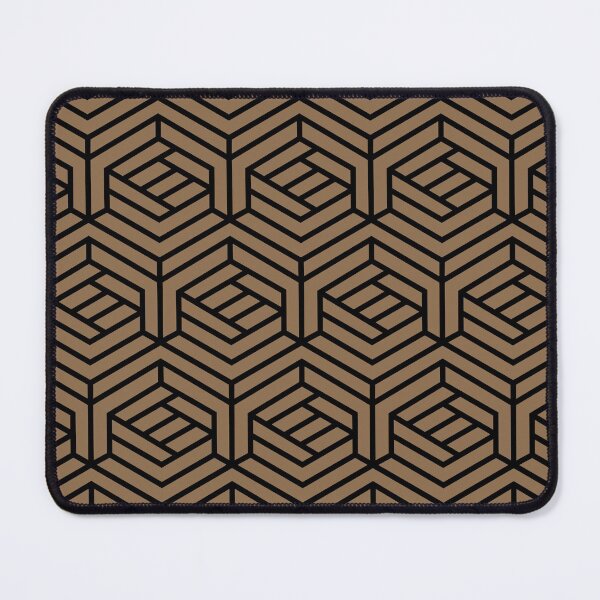 Item preview, Black and Brown Cube Geometric Pattern Pairs DE 2022 Trending Color Brown Bear DE6140 designed and sold by ColorOfTheYears.