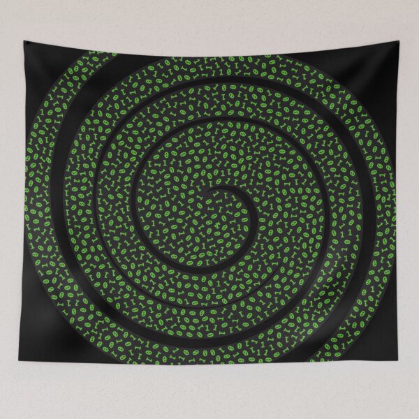 Item preview, Binary code chaos spiral designed and sold by pattypattern.