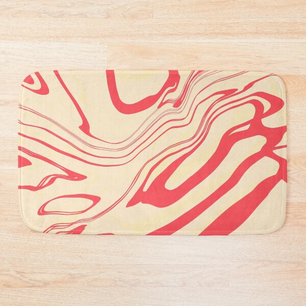 Item preview, Minimal liquid abstract in coral red designed and sold by Lo-cura.