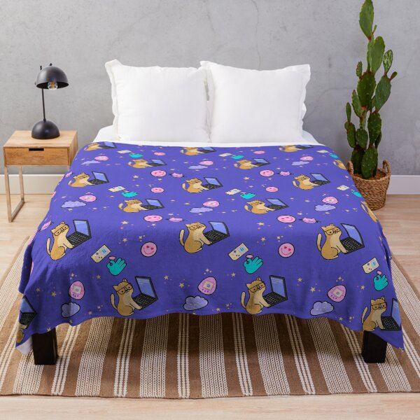 Item preview, Kawaii Seamless Pattern Floor Pillow, Cute Kawaii Retro Graphic designed and sold by GO SHIRT-TEE.