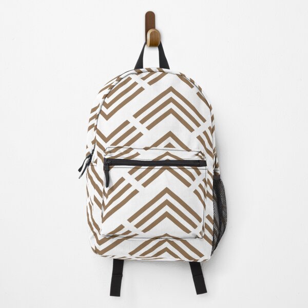 Item preview, Brown and White Chevron Rhombus Arrow Pattern Pairs DE 2022 Trending Color Brown Bear DE6140 designed and sold by ColorOfTheYears.