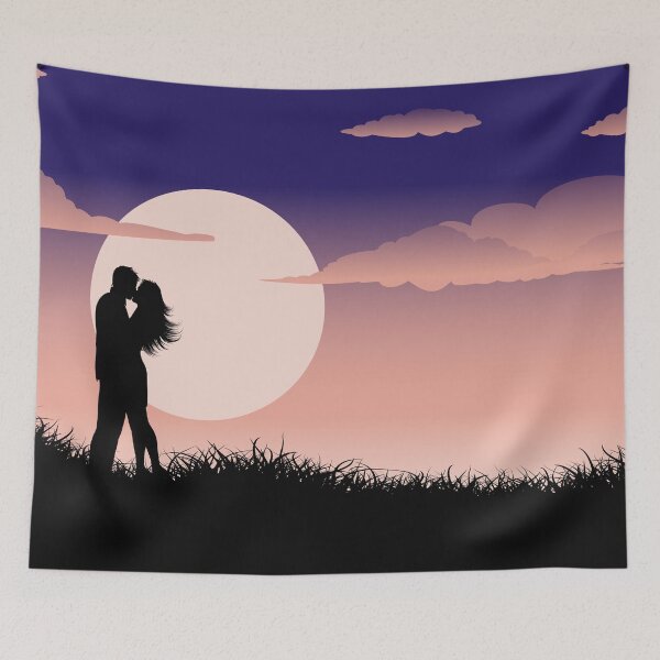 Item preview, romantic silhouette vector background designed and sold by monsterSablon.