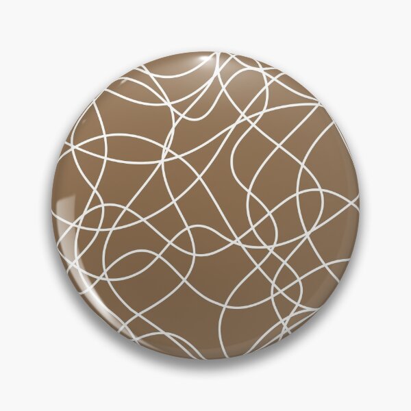 Item preview, Brown and White Scribbled Line Mosaic Pattern Pairs DE 2022 Trending Color Brown Bear DE6140 designed and sold by ColorOfTheYears.