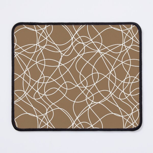 Item preview, Brown and White Scribbled Line Mosaic Pattern Pairs DE 2022 Trending Color Brown Bear DE6140 designed and sold by ColorOfTheYears.