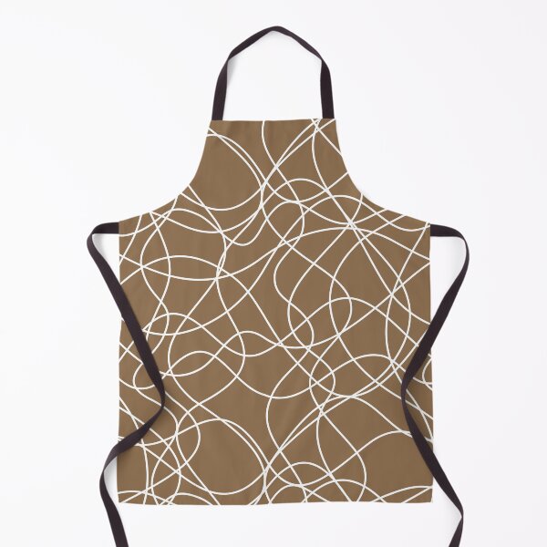 Item preview, Brown and White Scribbled Line Mosaic Pattern Pairs DE 2022 Trending Color Brown Bear DE6140 designed and sold by ColorOfTheYears.