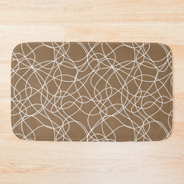 Item preview, Brown and White Scribbled Line Mosaic Pattern Pairs DE 2022 Trending Color Brown Bear DE6140 designed and sold by ColorOfTheYears.