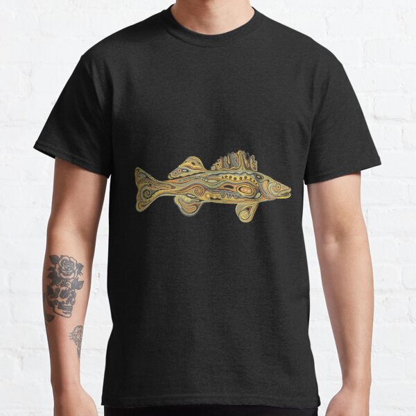 Vintage, Shirts, Vintage American Outdoors Walleye Fishing Graphic Gray T  Tee Shirt Size Xl