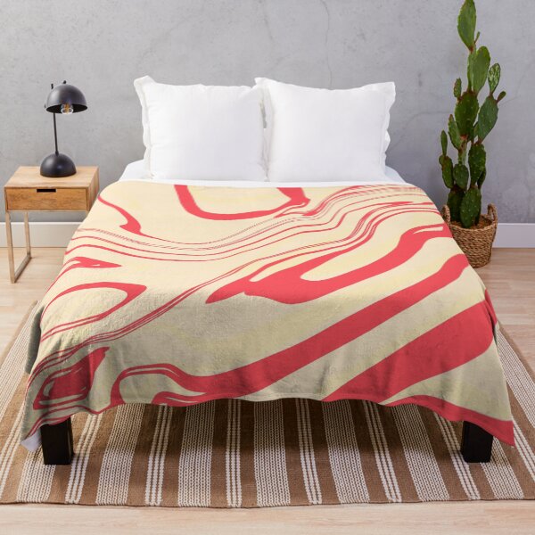 Item preview, Minimal liquid abstract in coral red designed and sold by Lo-cura.