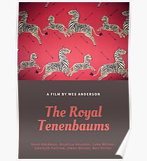 Das WESENDERS Zebraplakat des königlichen Tenenbaums Poster
