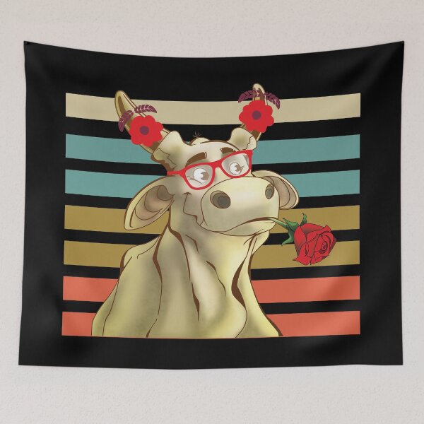 Item preview, Valentines Day Romantic Cow With Rose designed and sold by LashCreations.