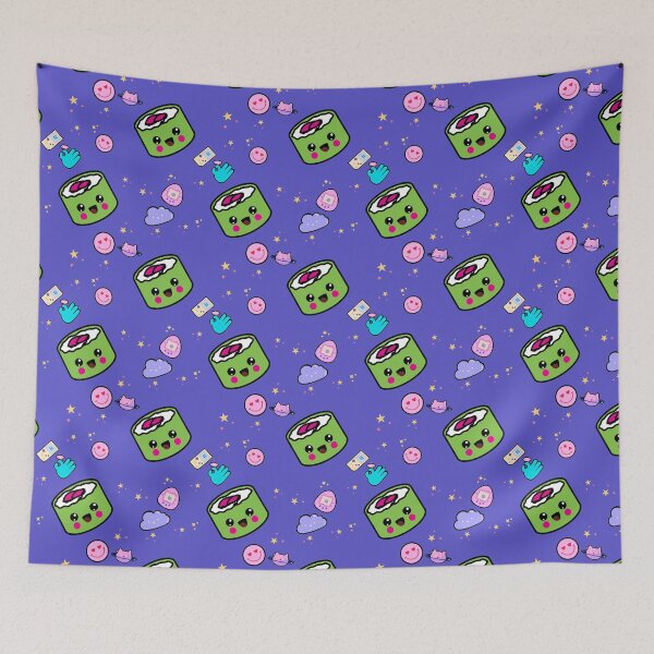 Item preview, Kawaii Seamless Pattern Canvas, Cute Kawaii Retro Graphic designed and sold by GO SHIRT-TEE.