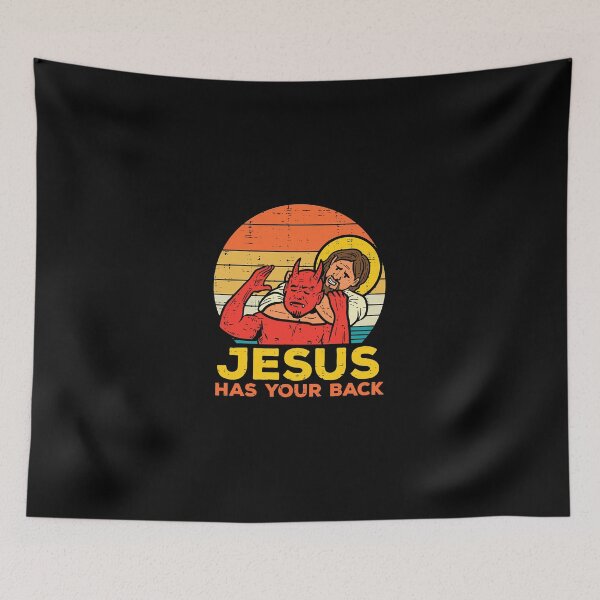 Item preview, Jesus Has Your Back Jiu Jitsu Retro Christian Men Women Kids  designed and sold by Andrea890.