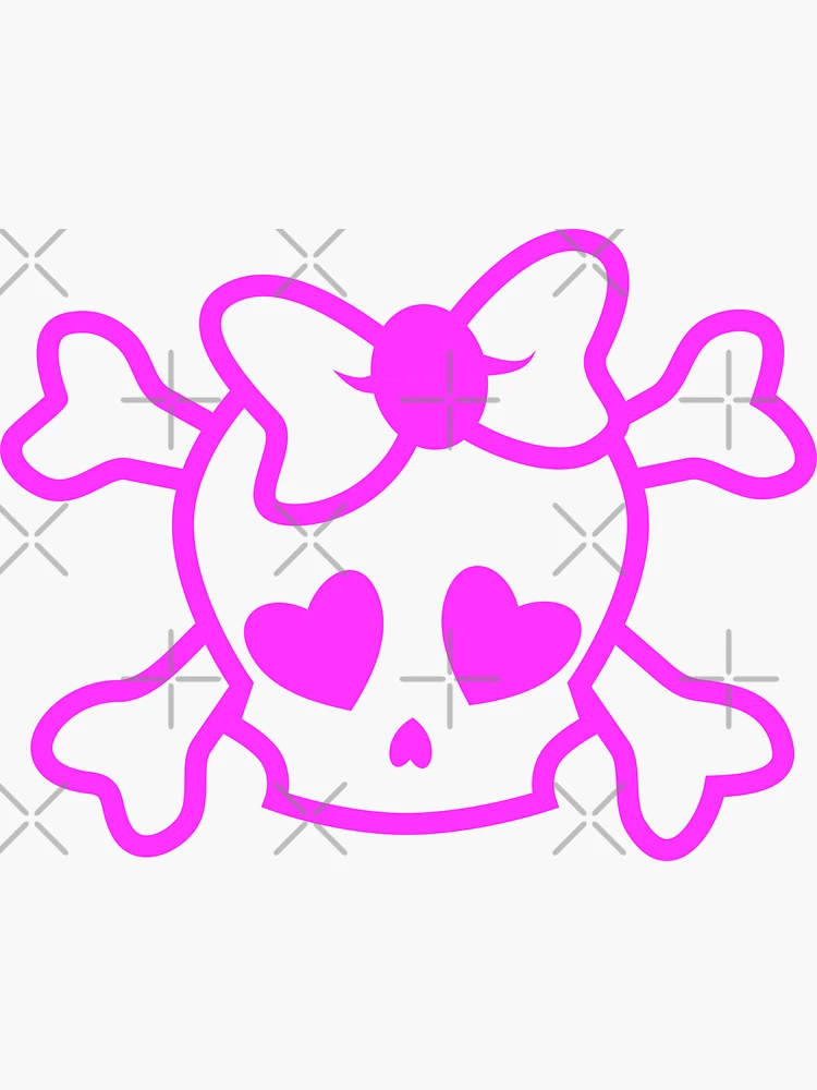 Emo Cute Girly Skull Button - Emo Cute Girly Skull Pin - Scene Kid - Punk  Music - Pop Punk - Emo Button - Emo Pin