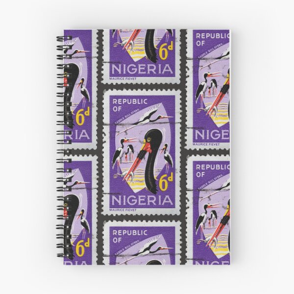 Item preview, Vintage stamp featuring native birds from Nigeria designed and sold by CoreImaging.