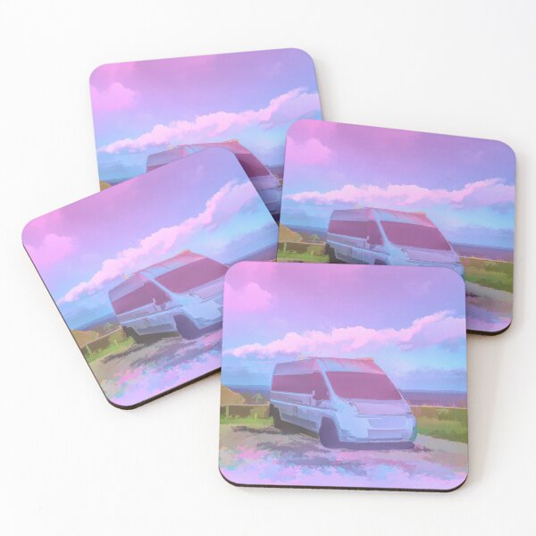 Item preview, Campervan Colourful Camping on Pitch Near Coast  designed and sold by acceleratorhams.