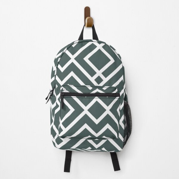 Item preview, Dark Green Blue and White Stripe Diamond Pattern Pairs DE 2022 Trending Color Loch Ness DE5748 designed and sold by ColorOfTheYears.