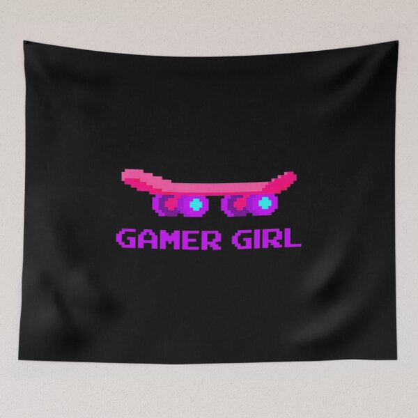 Item preview, Cute Gamer Girl Gift 8Bit Skateboarding Video Game Gaming  designed and sold by maricarpieuc.
