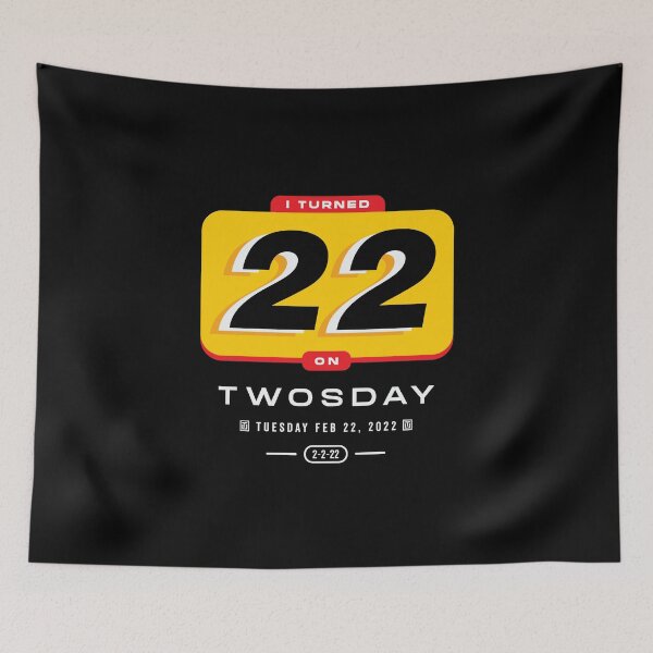 Item preview, Twosday Feb 22nd Birthday Turned 22 on Twosday February 22 2022 Coffee Cup designed and sold by Uppercase Tees.