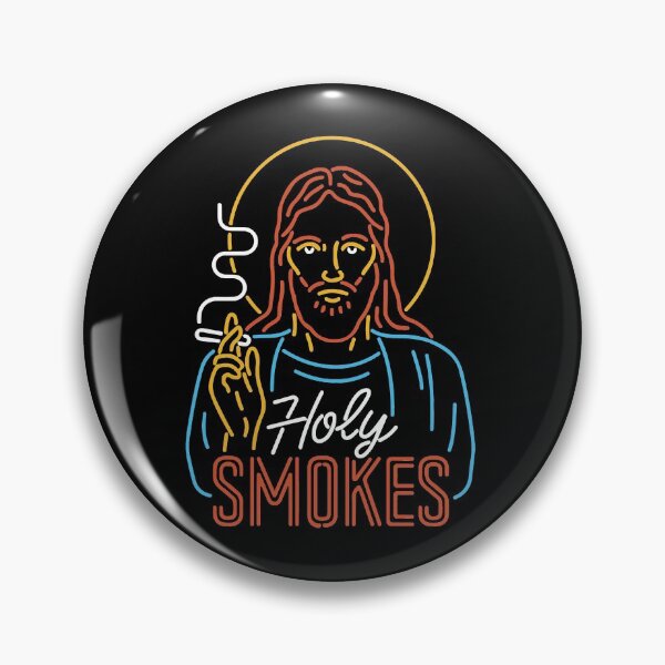 Item preview, Jesus Holy Smokes Funny Jesus Cool Christian Smoker Humor Pullover  designed and sold by Andrea890.